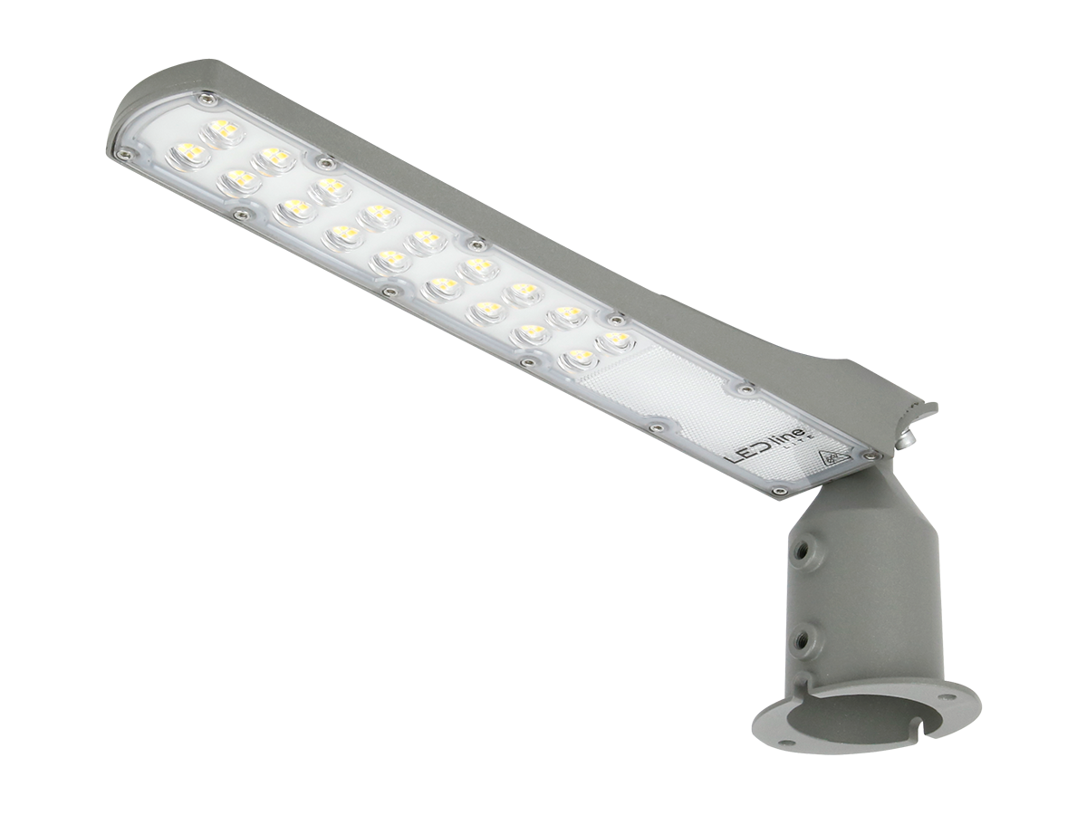 50W LED Street Light with Twilight Sensor/Photocell | 5000lm | 4000K | Grey