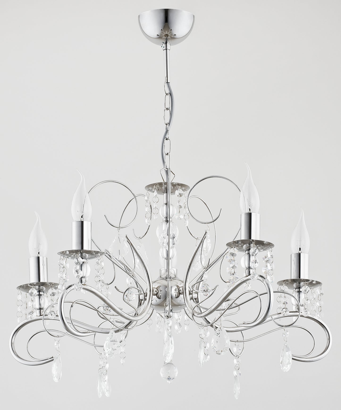 CHANDELIER ALFA ASTOR Chrome 5 x E14