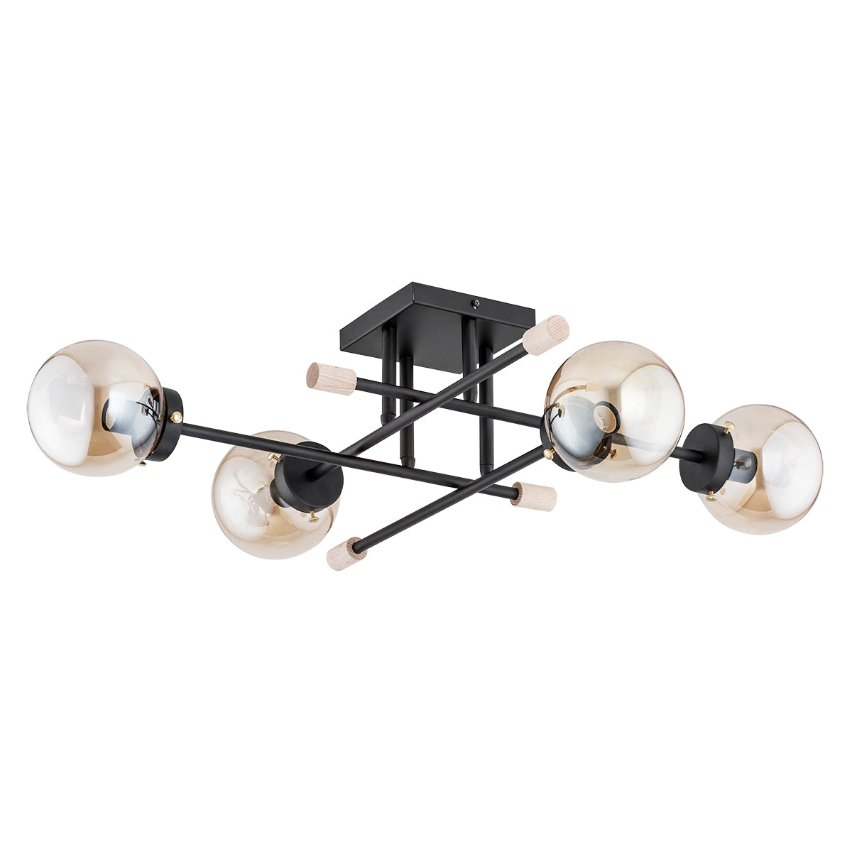 CEILING LAMP ALFA TRANSFER Black 4 x E14