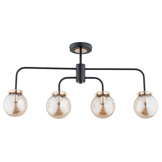 CEILING LAMP ALFA LINIO Black 4 x E14