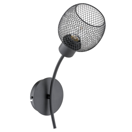 WALL LAMP ALFA WATSA Black 1 x E27