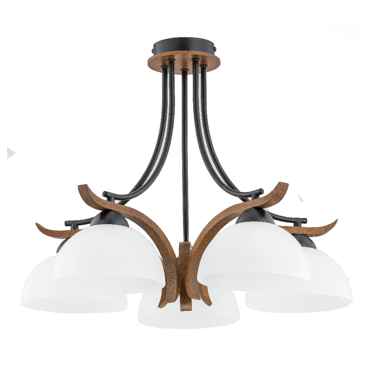 CEILING LAMP ALFA BAFIA Wooden 5 x E27