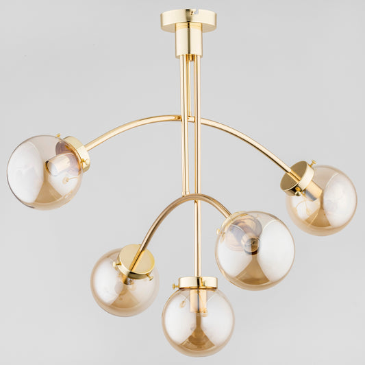 CEILING LAMP ALFA LUSCO Gold 5 x E14