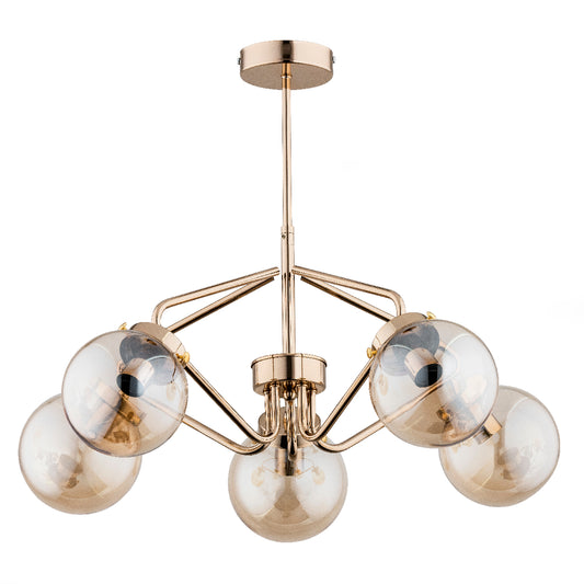 CEILING LAMP ALFA BARSUM Gold 5 x E14