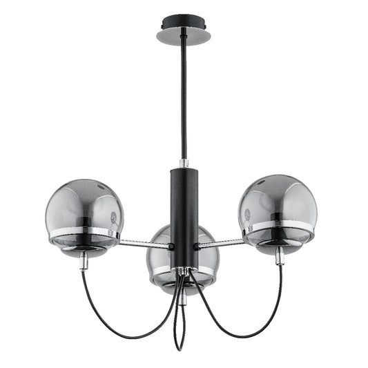 CEILING LAMP ALFA AURON Chrome & Black 3 x E14