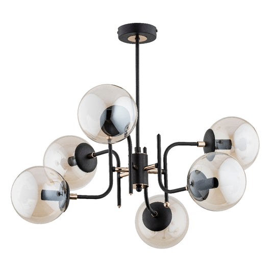 CEILING LAMP ALFA MALTA Black 6 x E14