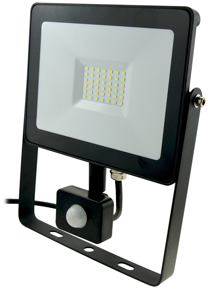 30W Slimline LED Flood Light | PIR Sensor | 2700lm | 6000K | IP65 - CLEARANCE