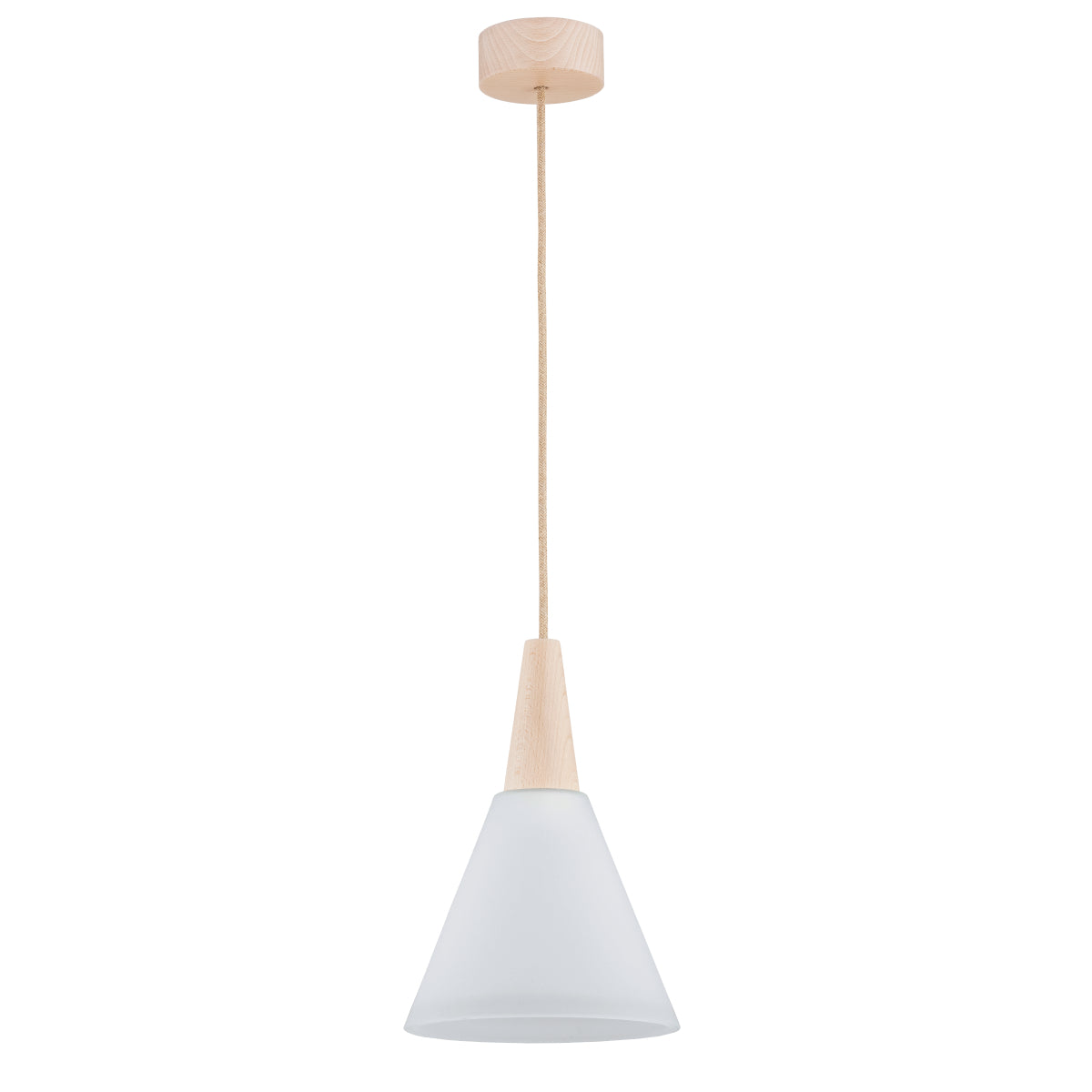 PENDANT LAMP ALFA BEVEL Wooden 1 x E27