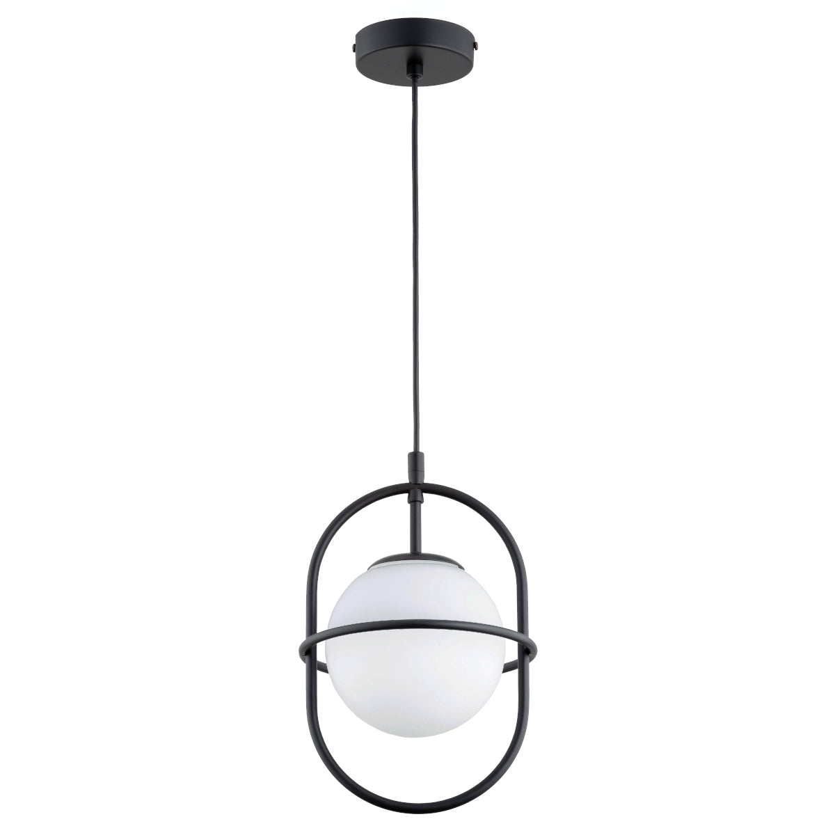 PENDANT LAMP ALFA JUNO GLASS Black-White 1 x E14