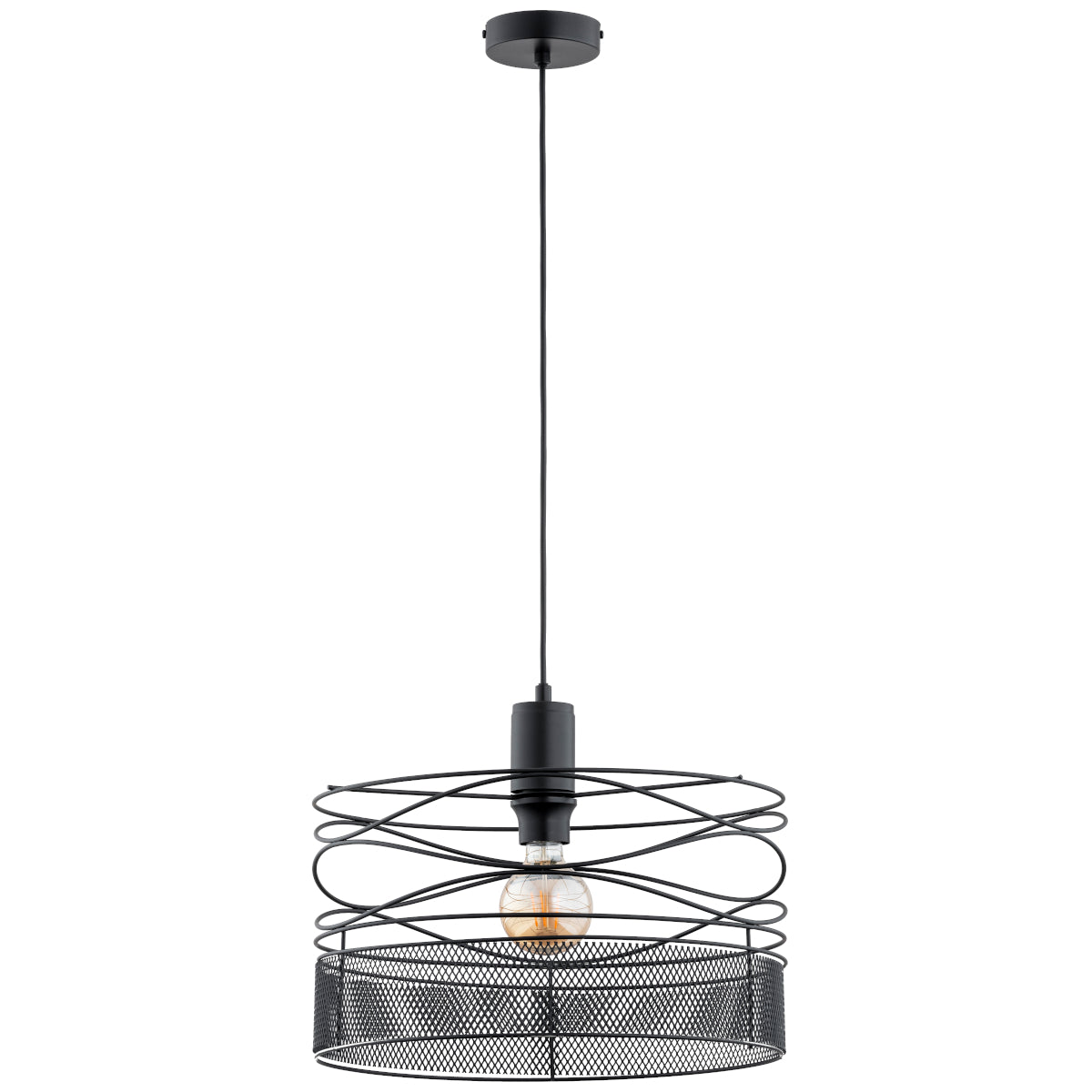 PENDANT LAMP ALFA DIUK NET Black 1 x E27