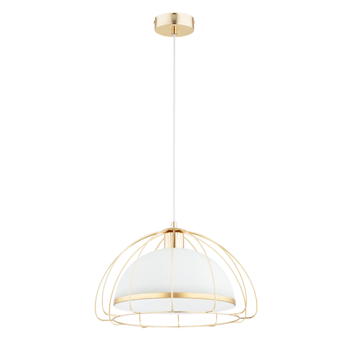 PENDANT LAMP ALFA NERSY Gold & White 1 x E27