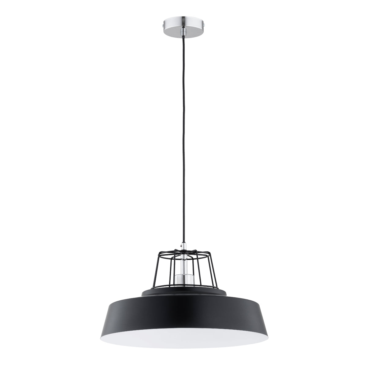 PENDANT LAMP ALFA IZOLA Black & Chrome 1 x E27