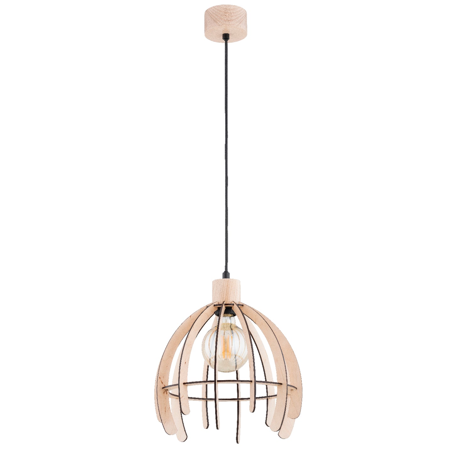 PENDANT LAMP ALFA ISTER Wooden 1 x E27