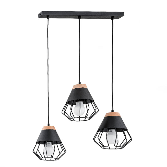 PENDANT LAMP ALFA RINA Black 3 x E27