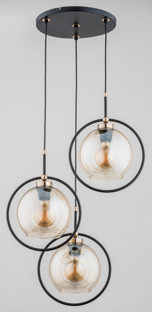 PENDANT LAMP ALFA SELDI Black 3 x E27