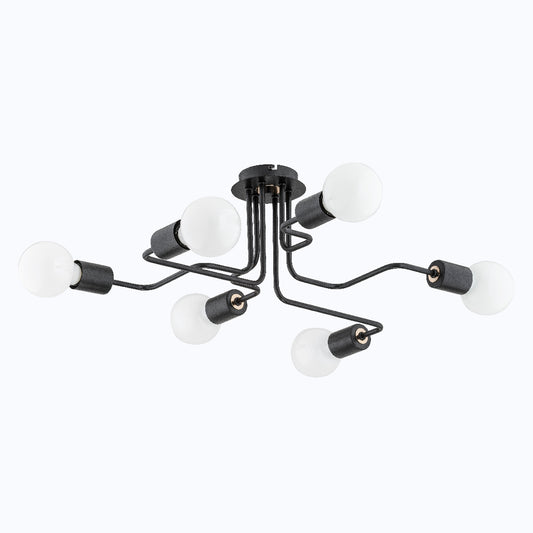 CEILING LAMP ALFA HARP Black 6 x E27