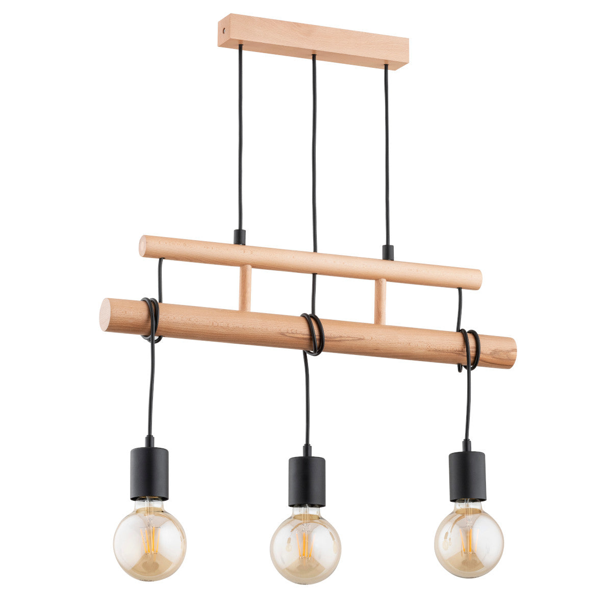 PENDANT LAMP ALFA ESTRA Wooden 3 x E27