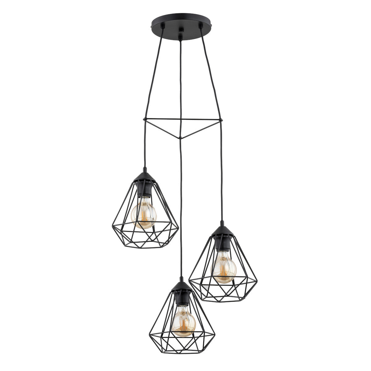 PENDANT LAMP ALFA KOSMOS CIRCLE Black 3 x E27