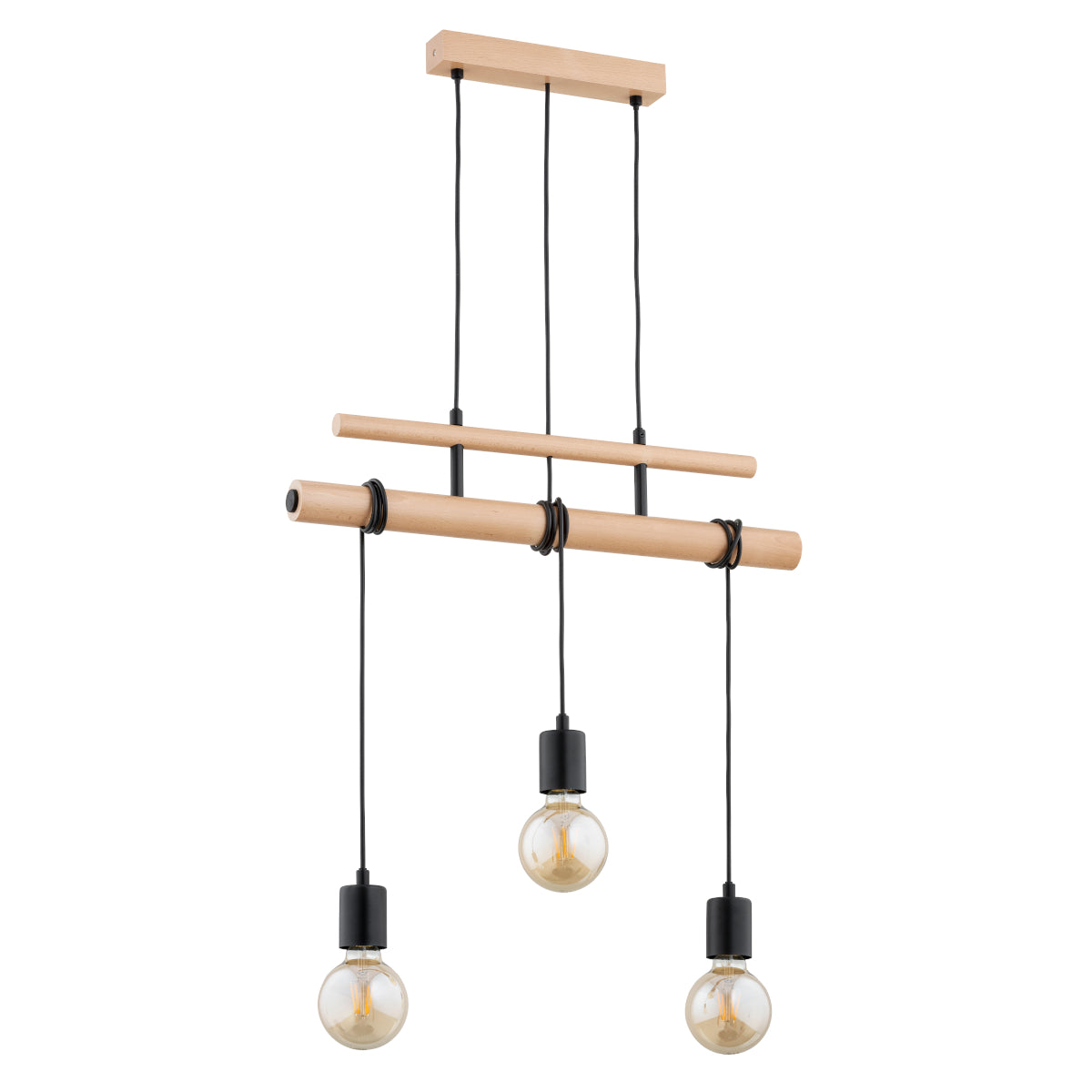 PENDANT LAMP ALFA GENTO PRO Wooden 3 x E27