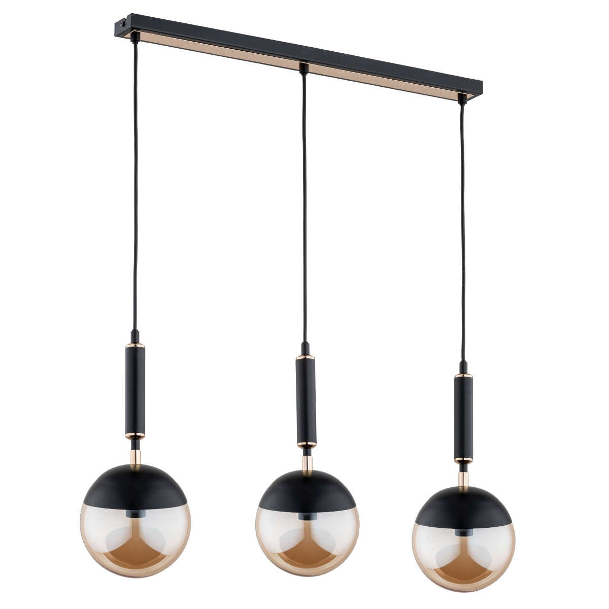 PENDANT LAMP ALFA MARAKAS Black & Gold 3 x E14