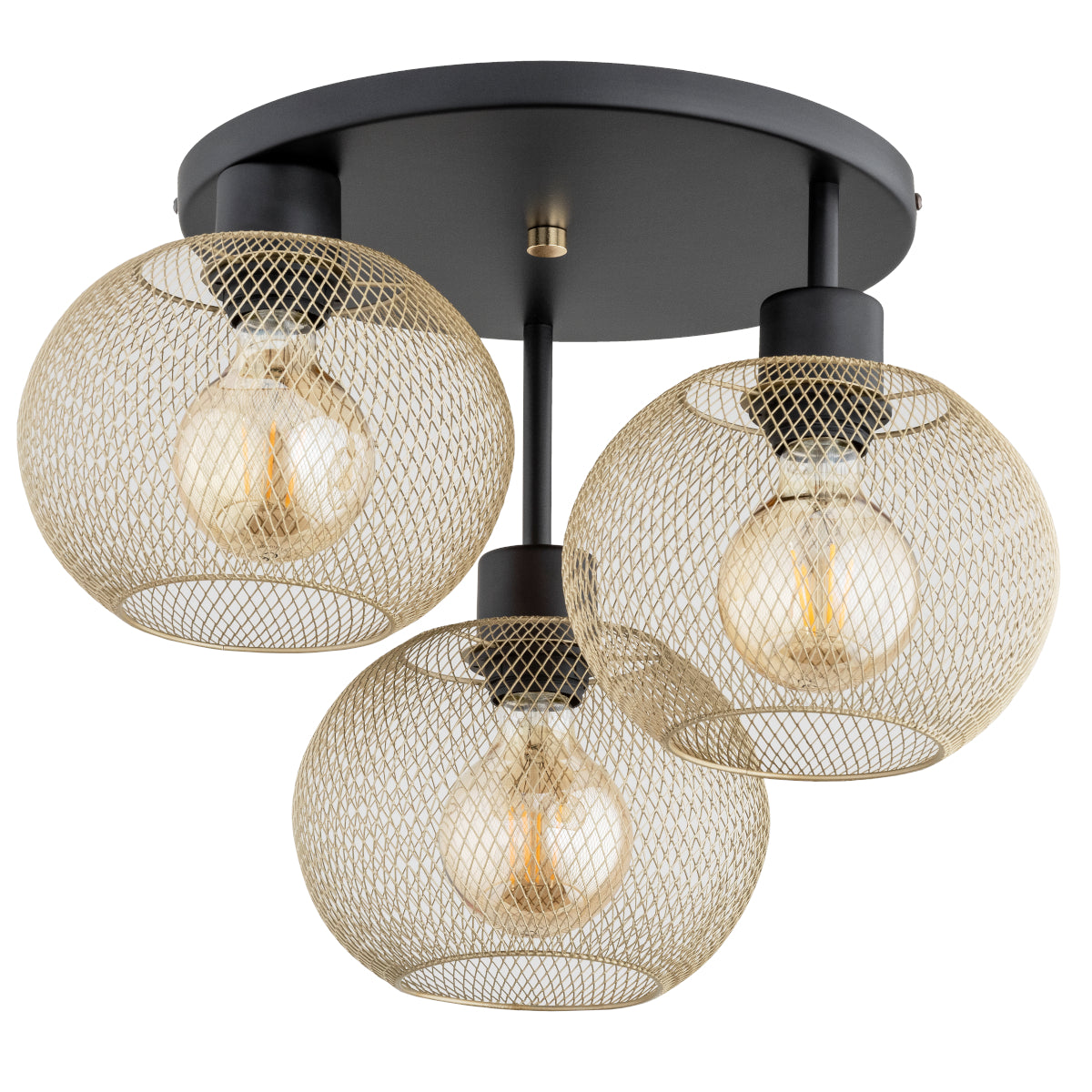 CEILING LAMP ALFA KERSO MI x  Black & Chrome 3 x E27