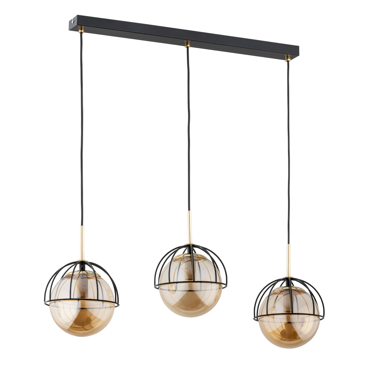 PENDANT LAMP ALFA DAIMON Black 3 x E14