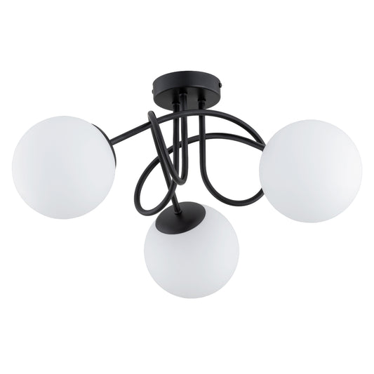 CEILING LAMP ALFA BANKO Black & White 3 x E14