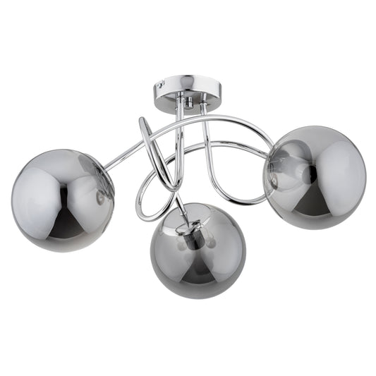 CEILING LAMP ALFA BANKO Chrome 3 x E14