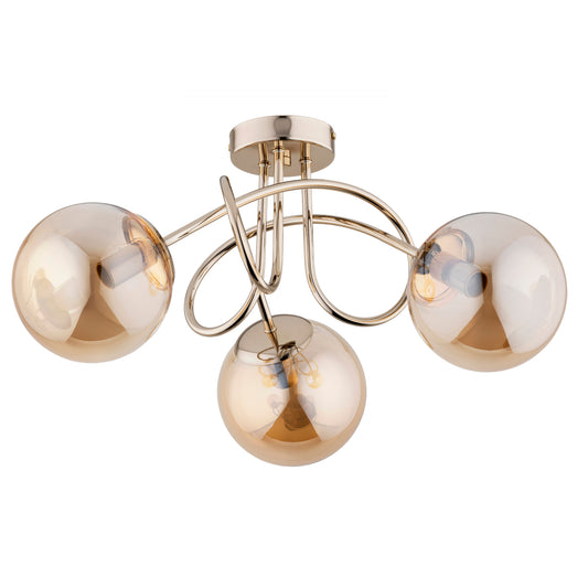 CEILING LAMP ALFA BANKO Gold 3 x E14