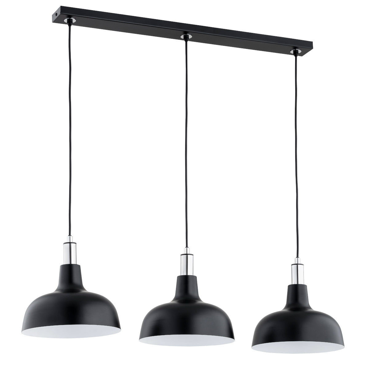 PENDANT LAMP ALFA ANADI Black & Chrome 3 x E27