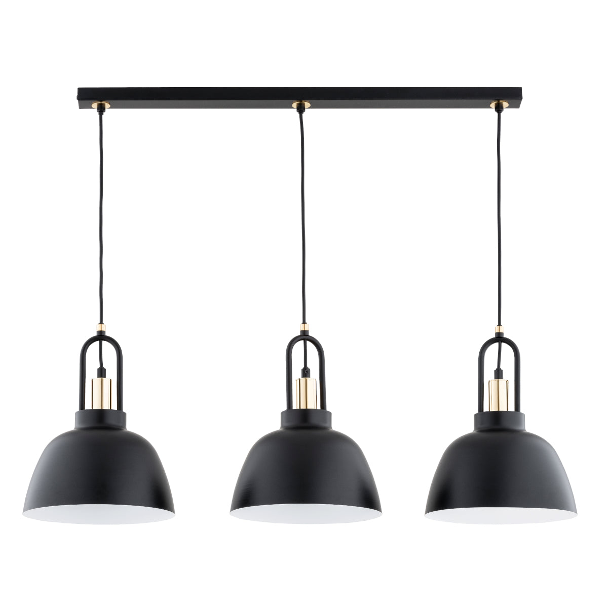 PENDANT LAMP ALFA MIRAVE Black & Gold 3 x E27