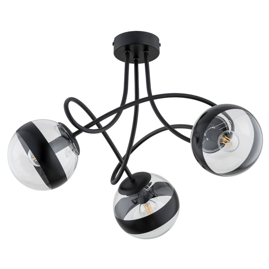 CEILING LAMP ALFA KARO Black 3 x E14