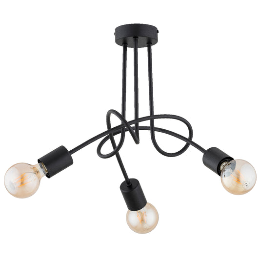 CEILING LAMP ALFA DISEL LONG Black 3 x E27