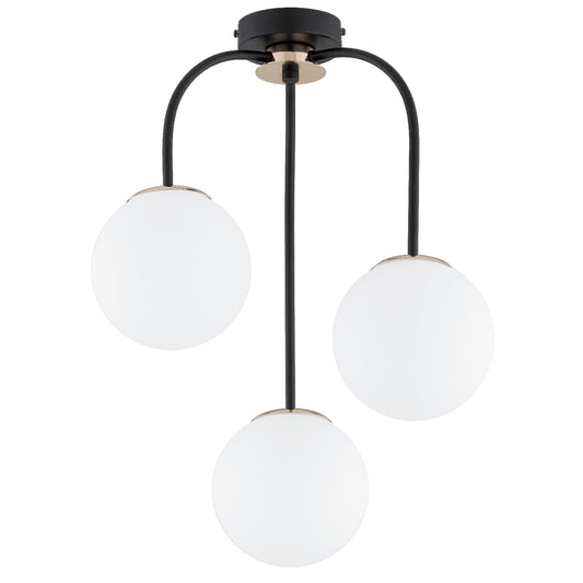 CEILING LAMP ALFA GAMMA Black & Gold 3 x E27