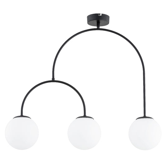 CEILING LAMP ALFA DILAR Black & White 3 x E14