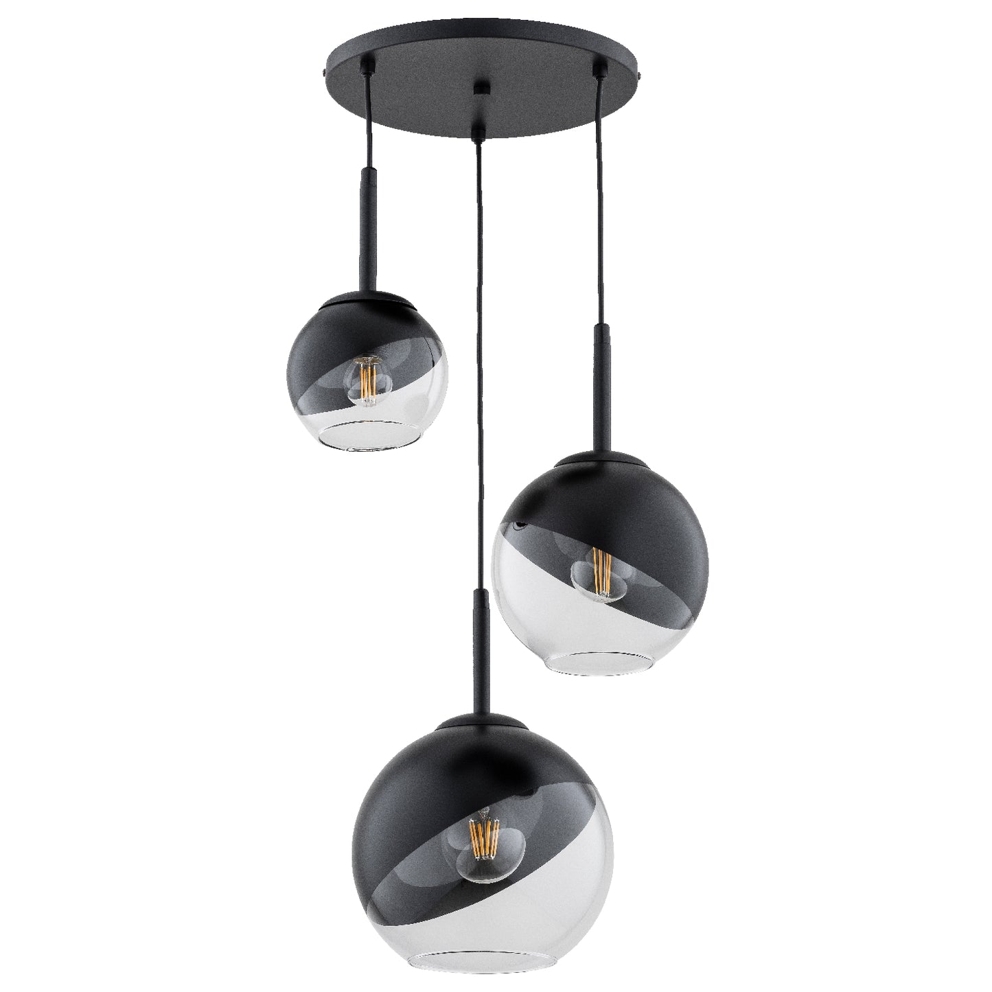 PENDANT LAMP ALFA INVERO Black 3 x E27