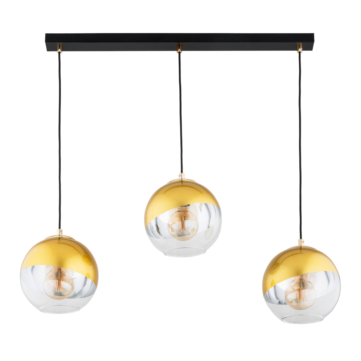 PENDANT LAMP ALFA VERONA Black & Gold 3 x E27