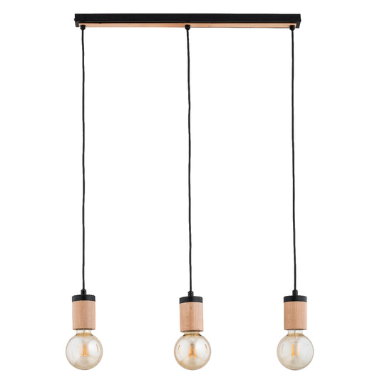 PENDANT LAMP ALFA SAFARI  Wooden 3 x E27