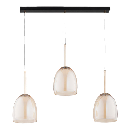 PENDANT LAMP ALFA ROVENA Gold & Black 3 x E27