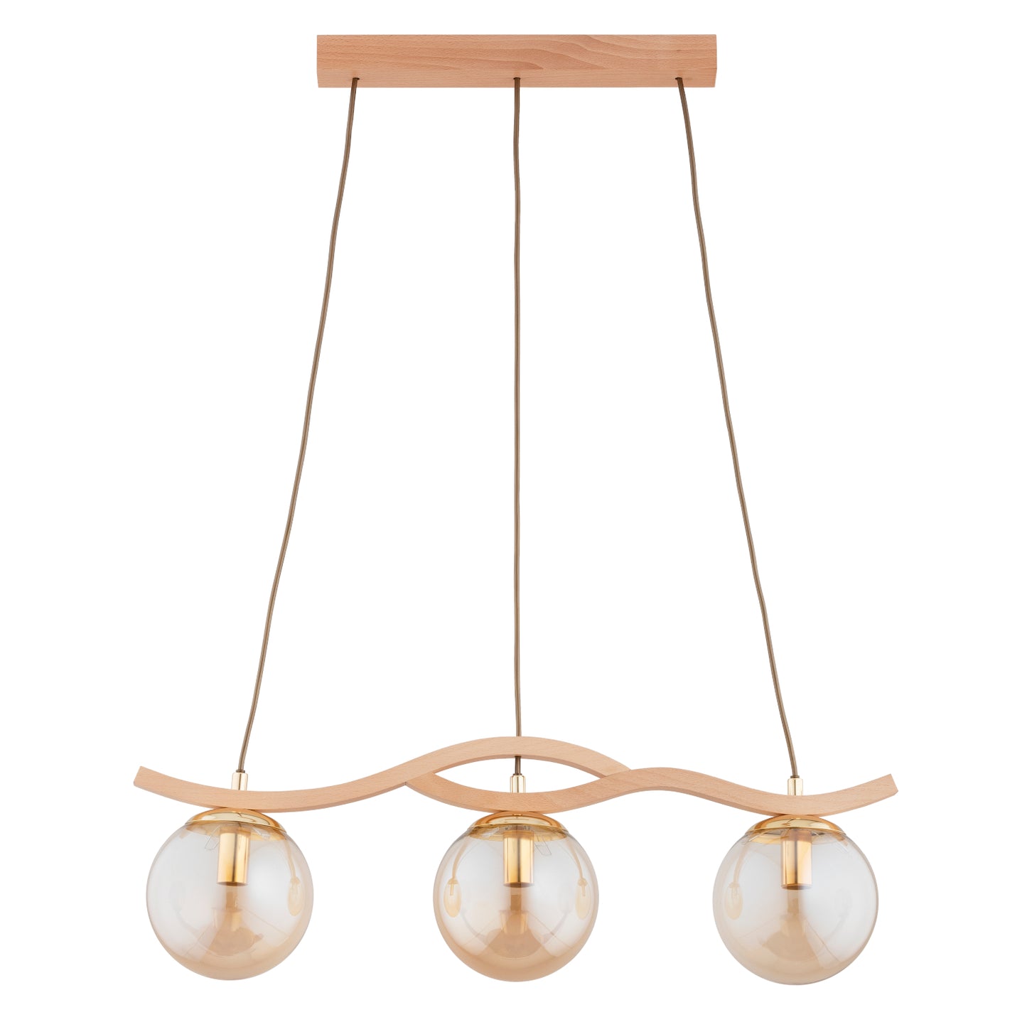 PENDANT LAMP ALFA FORES Wooden 3 x E14