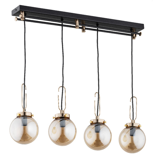 PENDANT LAMP ALFA VOLANS Black 4 x E14