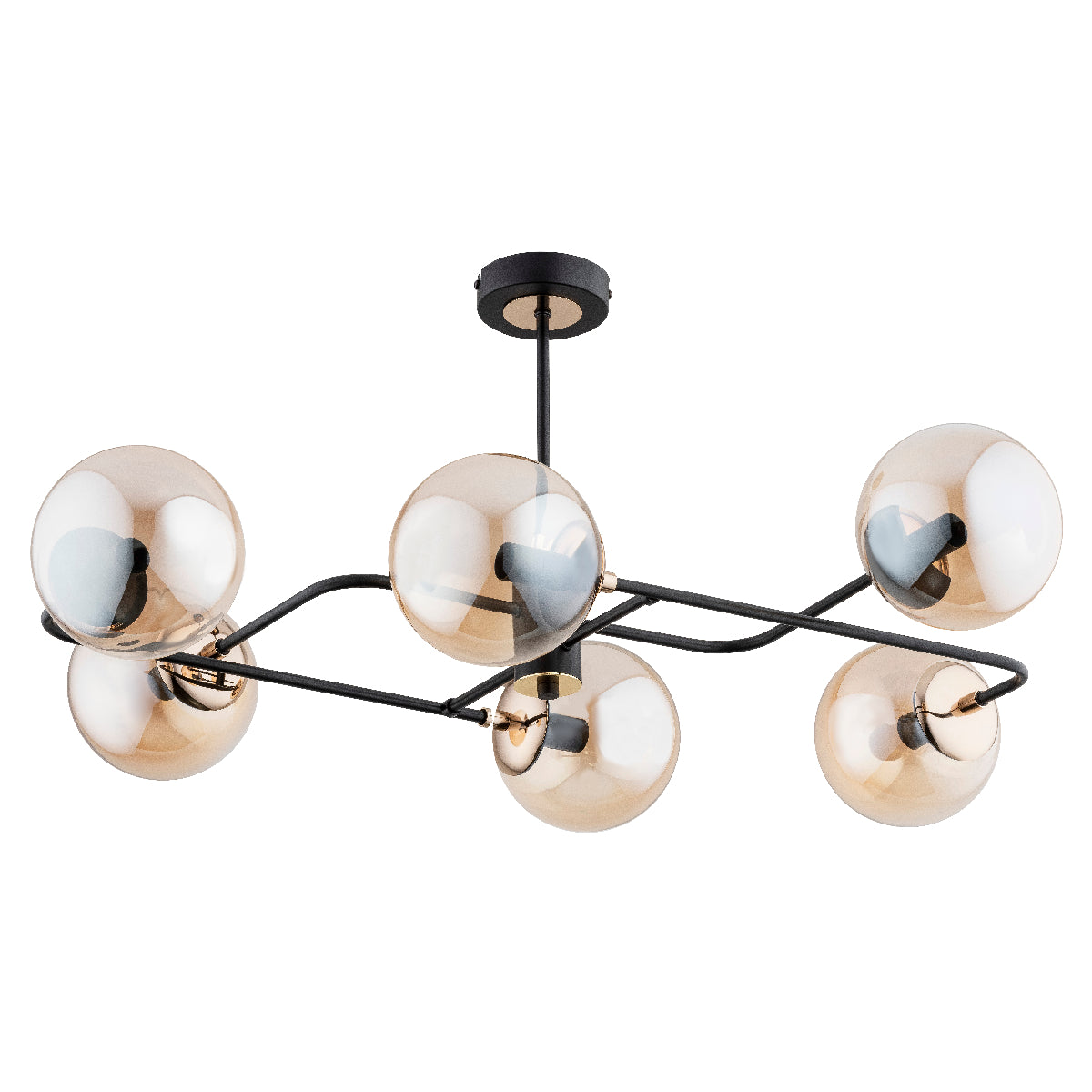 CEILING LAMP ALFA LENTUS Black 6 x E14