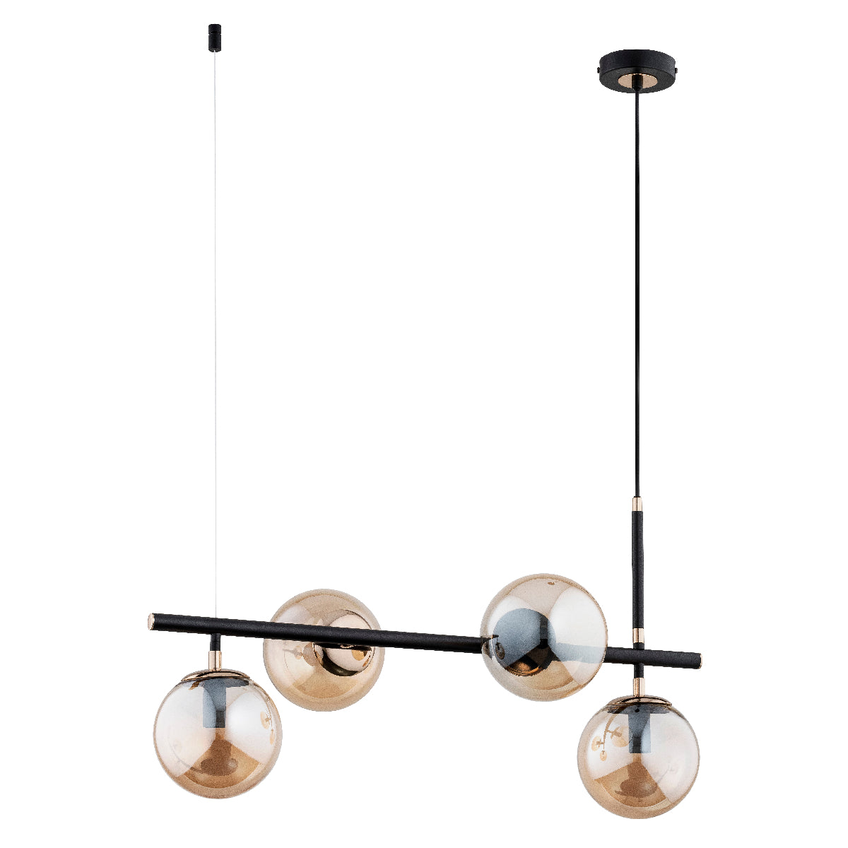 PENDANT LAMP ALFA FIORE Black 4 x E14