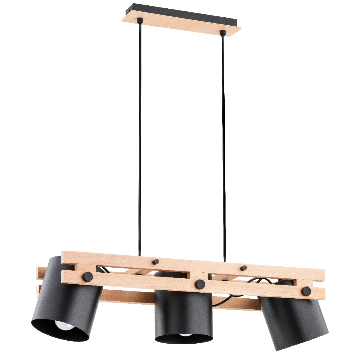 PENDANT LAMP ALFA HAROM Wooden 3 x E27