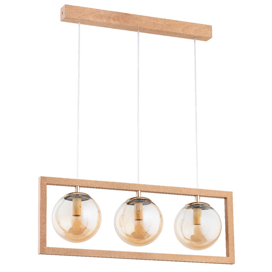 PENDANT LAMP ALFA SAMI  Wooden 3 x E14