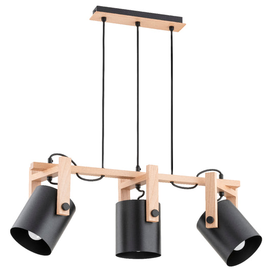 PENDANT LAMP ALFA TROIS  Wooden 3 x E27