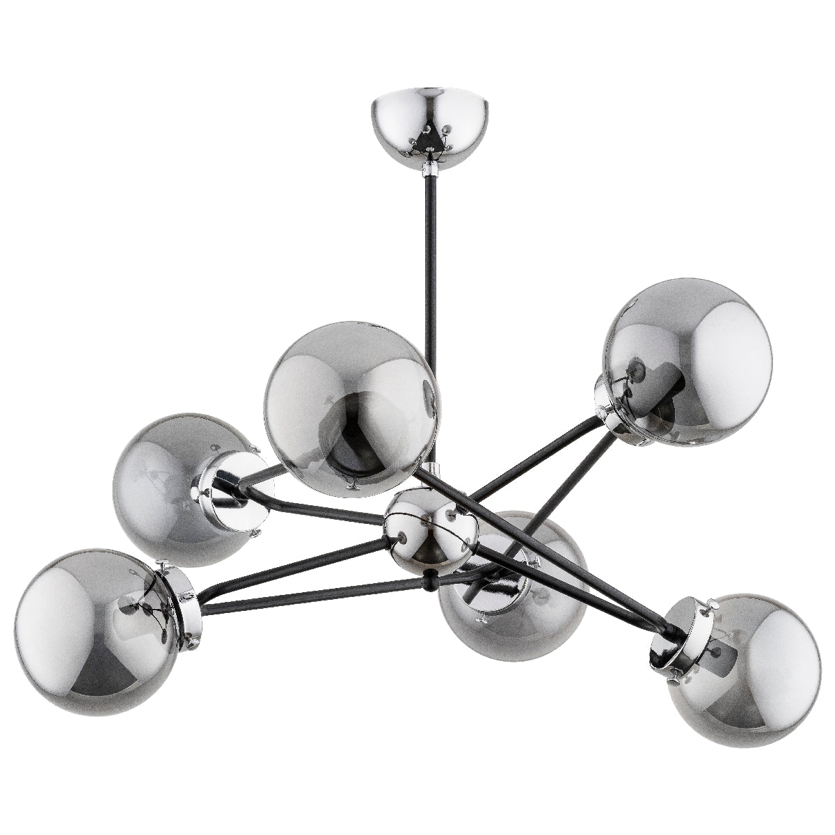 CEILING LAMP ALFA RESTO Black & Chrome 6 x E14