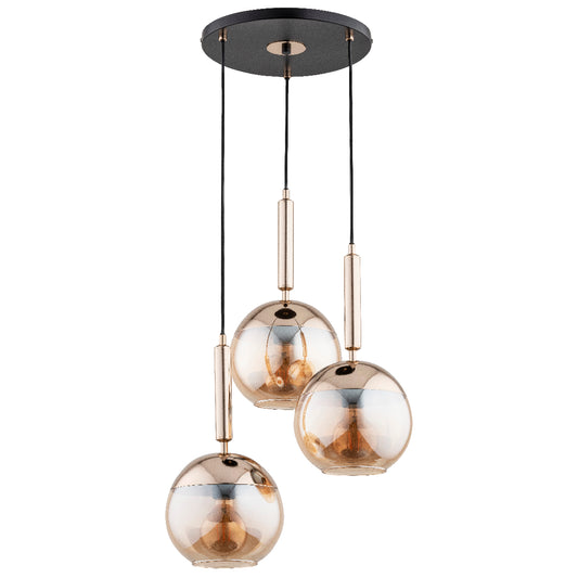 PENDANT LAMP ALFA VOLDA NEW Gold 3 x E27