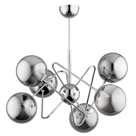 CEILING LAMP ALFA CANTARA Chrome 6 x E14