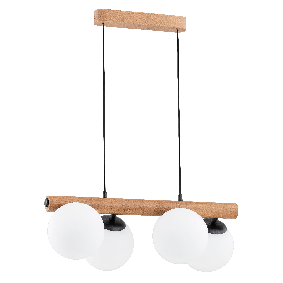 PENDANT LAMP ALFA ARAGON SKOS Wooden 4 x E14